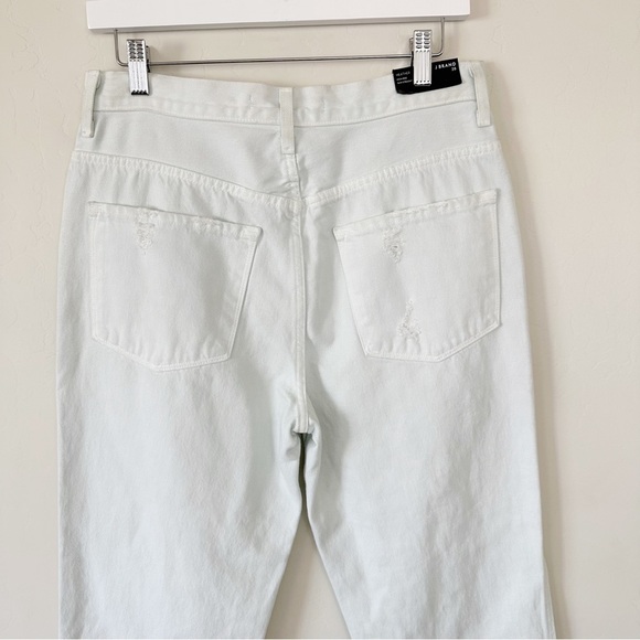 J Brand HYDROSPHERE Heather Destruct High-Rise Slim Straight Leg Jean - Picture 11 of 15